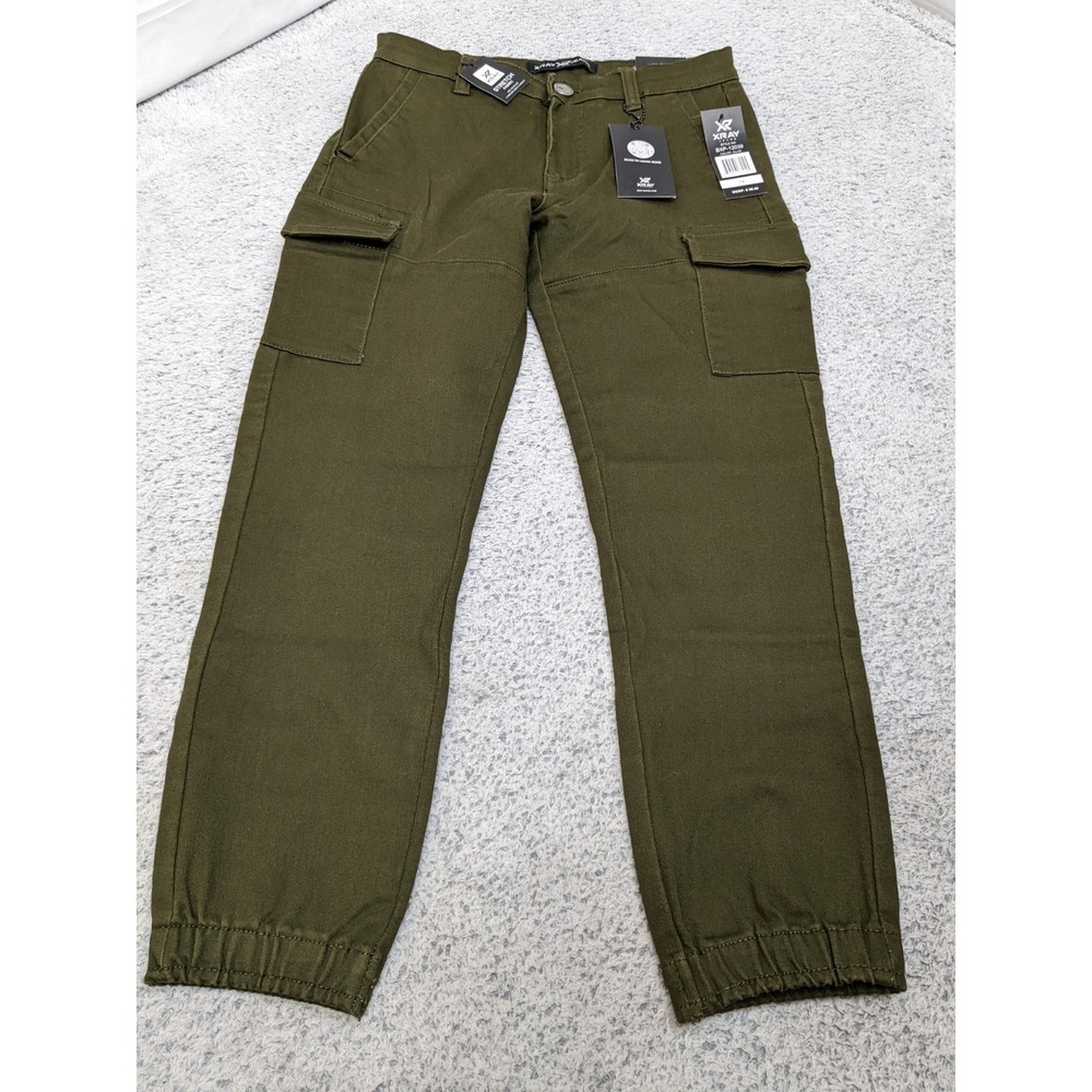 XRAY Jeans Womens Olive Cargo Jogger Pants Size 12 Utility Stretch NWT BXP-12039